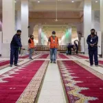 اجراء الإجراءات الاحترازية مسجد نمرة لاستقبال الحجاج