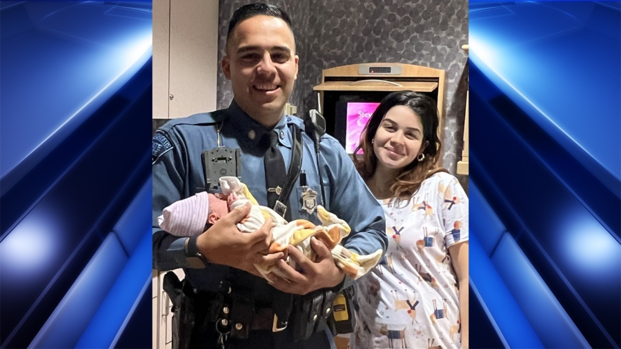State Trooper escorts women in labor to hospital after traffic stop for speeding on I-91