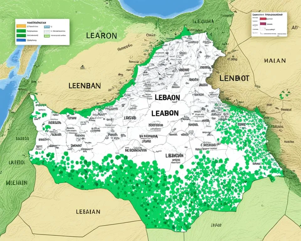 توزيع السكان في لبنان