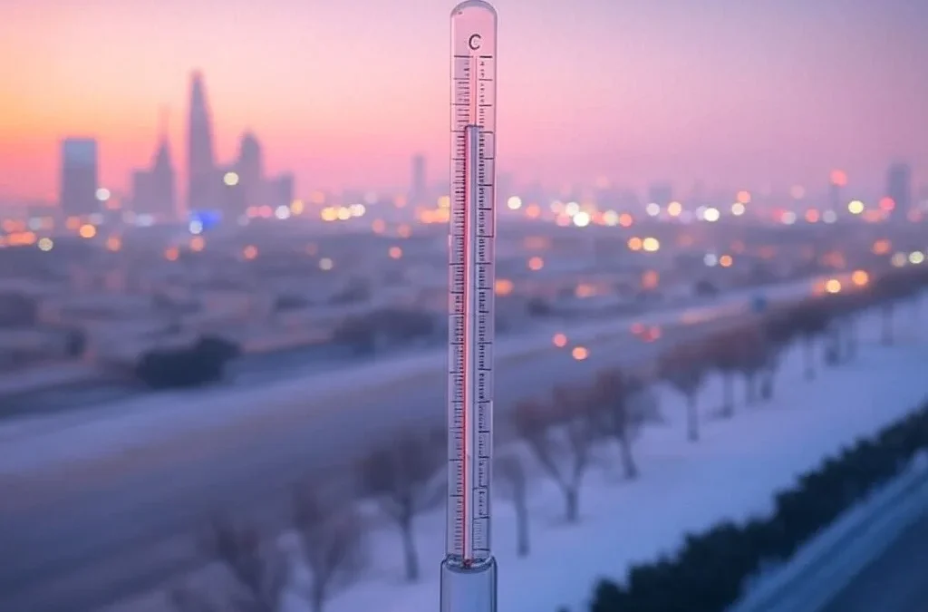 صورة درجة حرارة اليوم 3 درجات موجه برد على الرياض في السعودية