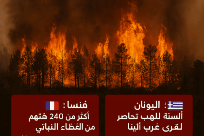 حرائق غابات في جنوب فرنسا واليونان