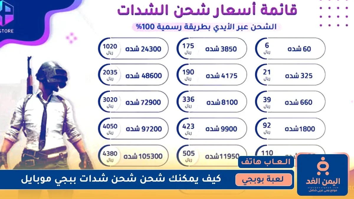 طريقة شحن شدات ببجي موبايل