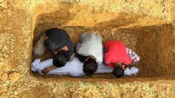 تفسير رؤية دفن الميت وهو ميت